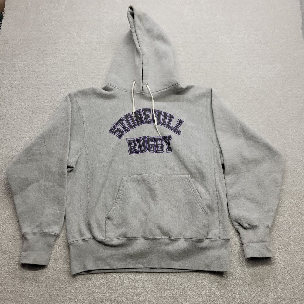 Eagle USA Stonehill Rugby Hoodie Gray Made In USA Super Heavyweight Medium